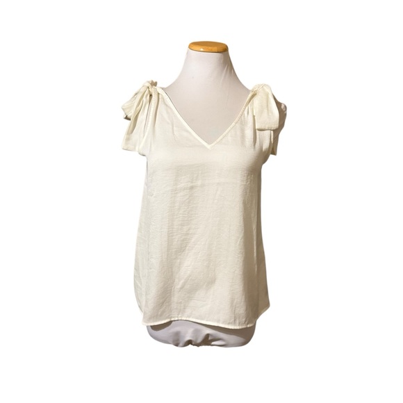 NWT Banana Republic Shoulder Tie Bow Strap Sleeveless Top - Picture 2 of 7